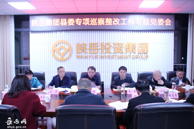 皖岳集团召开县委专项巡察整改工作专题党委会